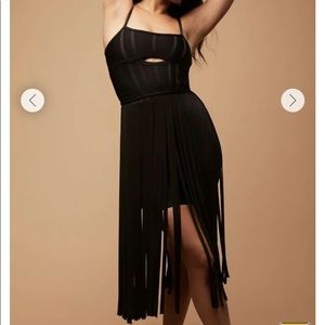 Herve Leger Fringe Cutout Dress